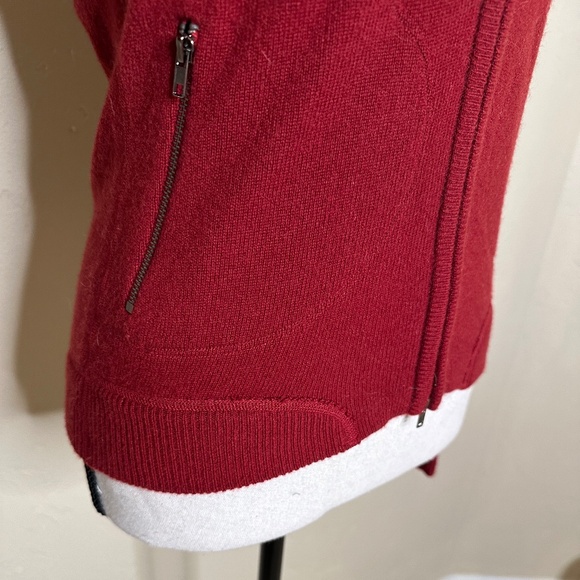 Three Dots Red Women's Sweater Cardigan/Size Small - Picture 6 of 11